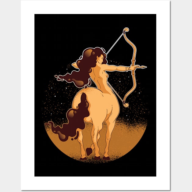 Fierce Sagittarius Woman Wall Art by BamBam